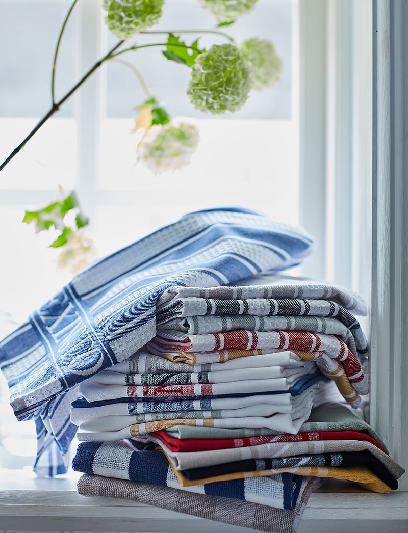 Lexington Home - Icons Cotton Jacquard Star Kitchen Towel - tea towels - beige/white - 2