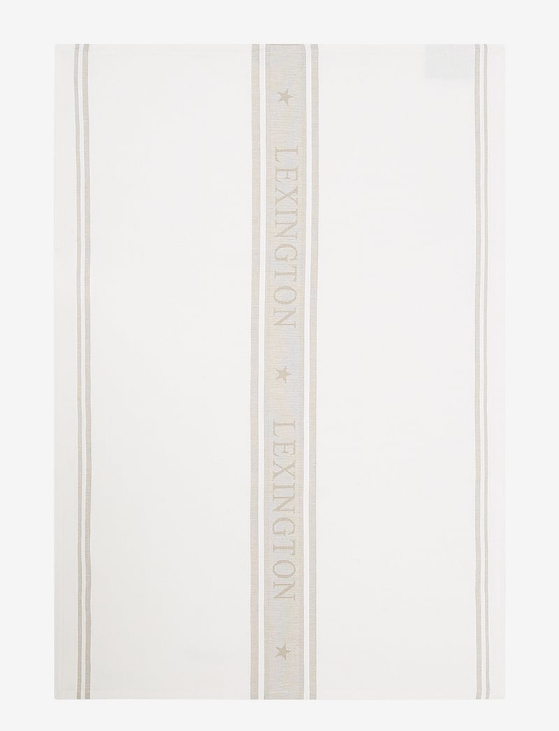 Lexington Home - Icons Cotton Jacquard Star Kitchen Towel - küchenhandtücher - white/beige - 0