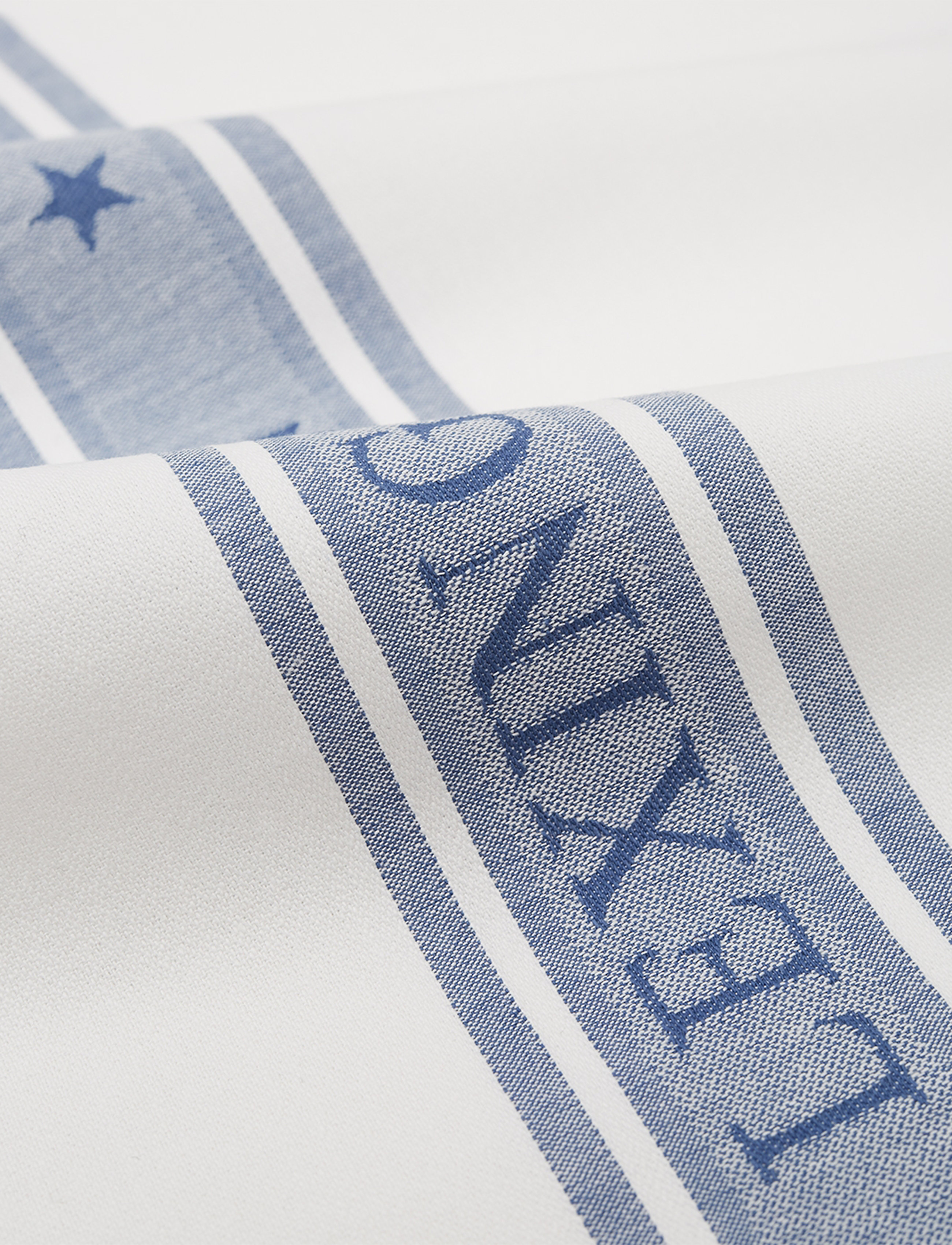 Lexington Home - Icons Cotton Jacquard Star Kitchen Towel - viskestykker - white/blue - 2