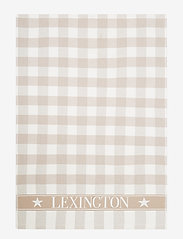 Icons Checked Cotton Terry Kitchen Towel - BEIGE/WHITE