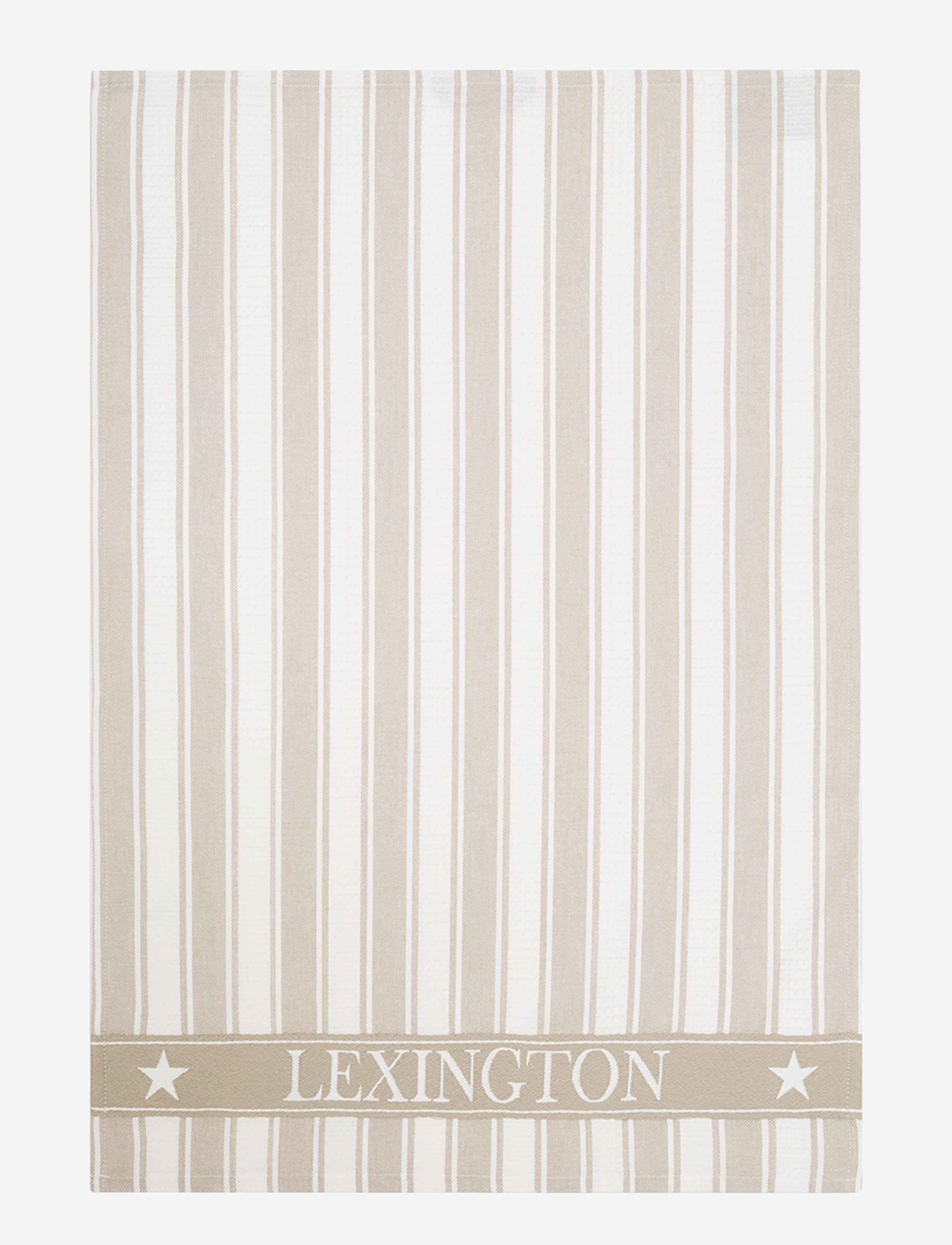 Lexington Home Icons Bomuldstwill-Køkkenhåndklæde Med Vaffelmønster Og Striber, 50X70 cm, Kitchen Textiles, Creme - Towels, Homeware