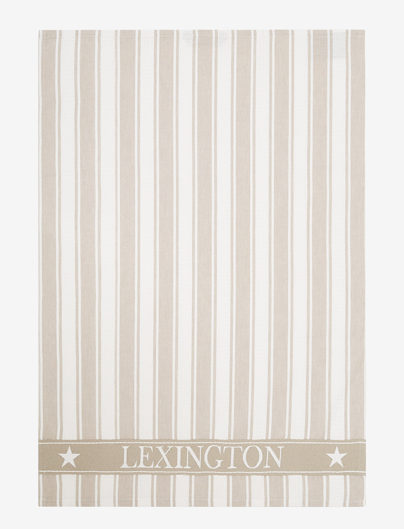 Lexington Home - Icons Cotton Twill Waffle Striped Kitchen Towel - torchons - beige/white - 0