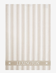 Icons Cotton Twill Waffle Striped Kitchen Towel - BEIGE/WHITE