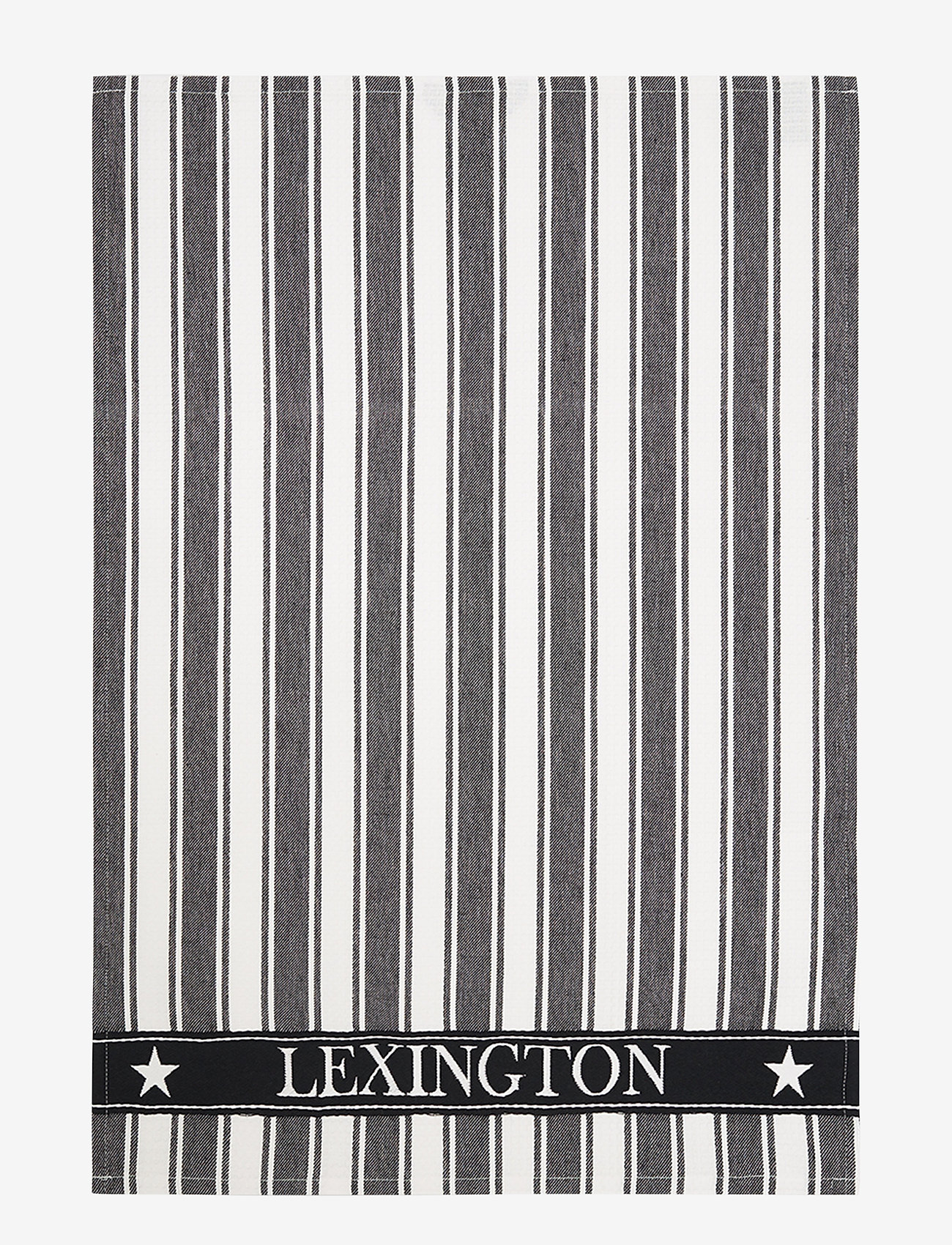 Lexington Home - Icons Cotton Twill Waffle Striped Kitchen Towel - küchenhandtücher - black/white - 0