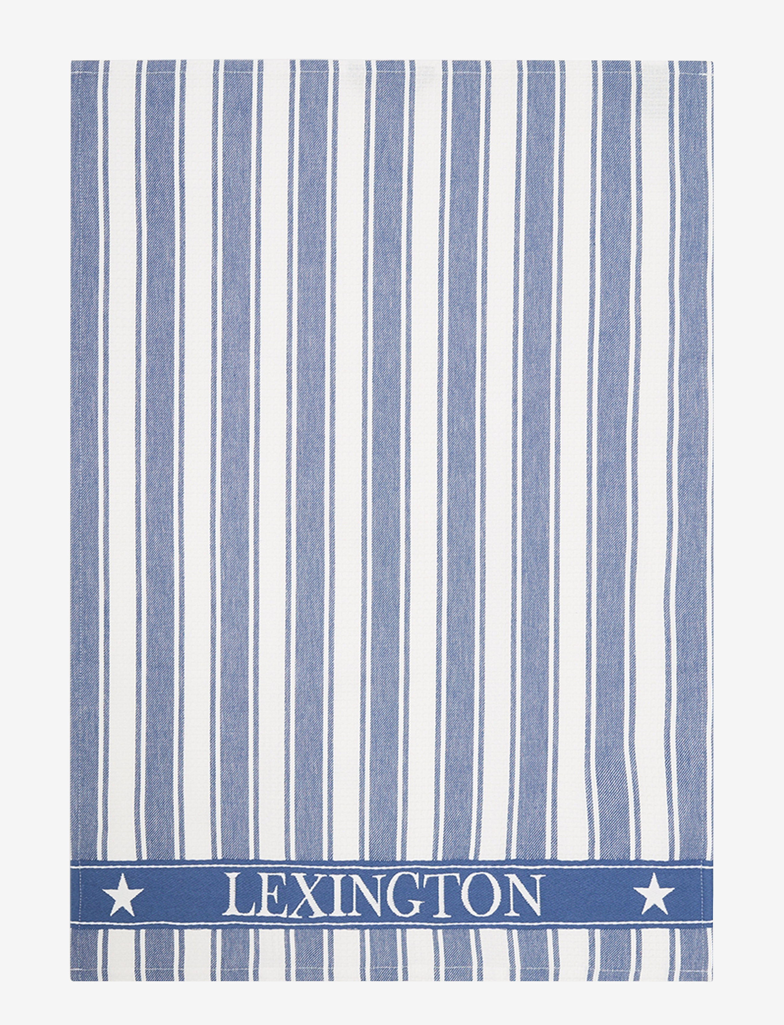 Lexington Home Icons Bomuldstwill-Køkkenhåndklæde Med Vaffelmønster Og Striber, Kitchen Håndklæde, Blå, Str: 50X70CM