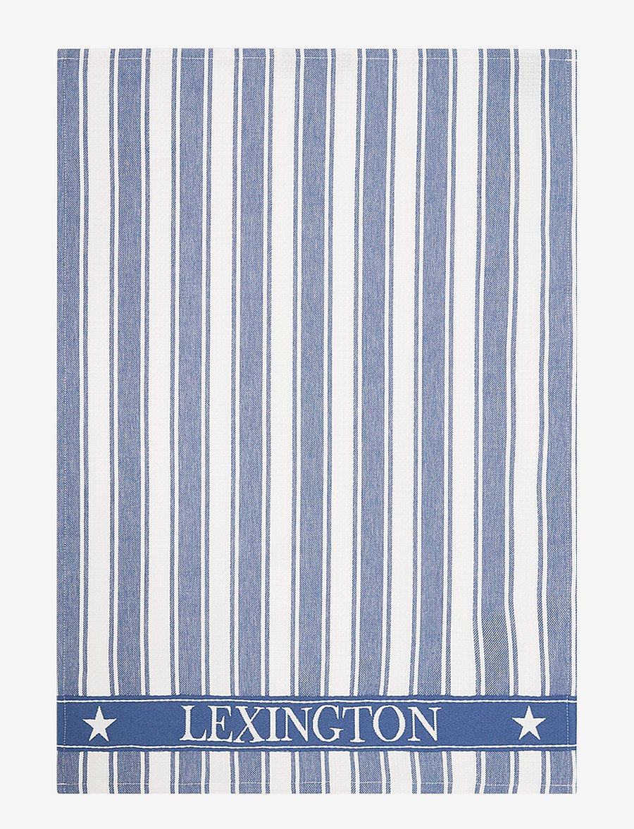 Lexington Home - Icons Cotton Twill Waffle Striped Kitchen Towel - köögirätikud - blue/white - 1