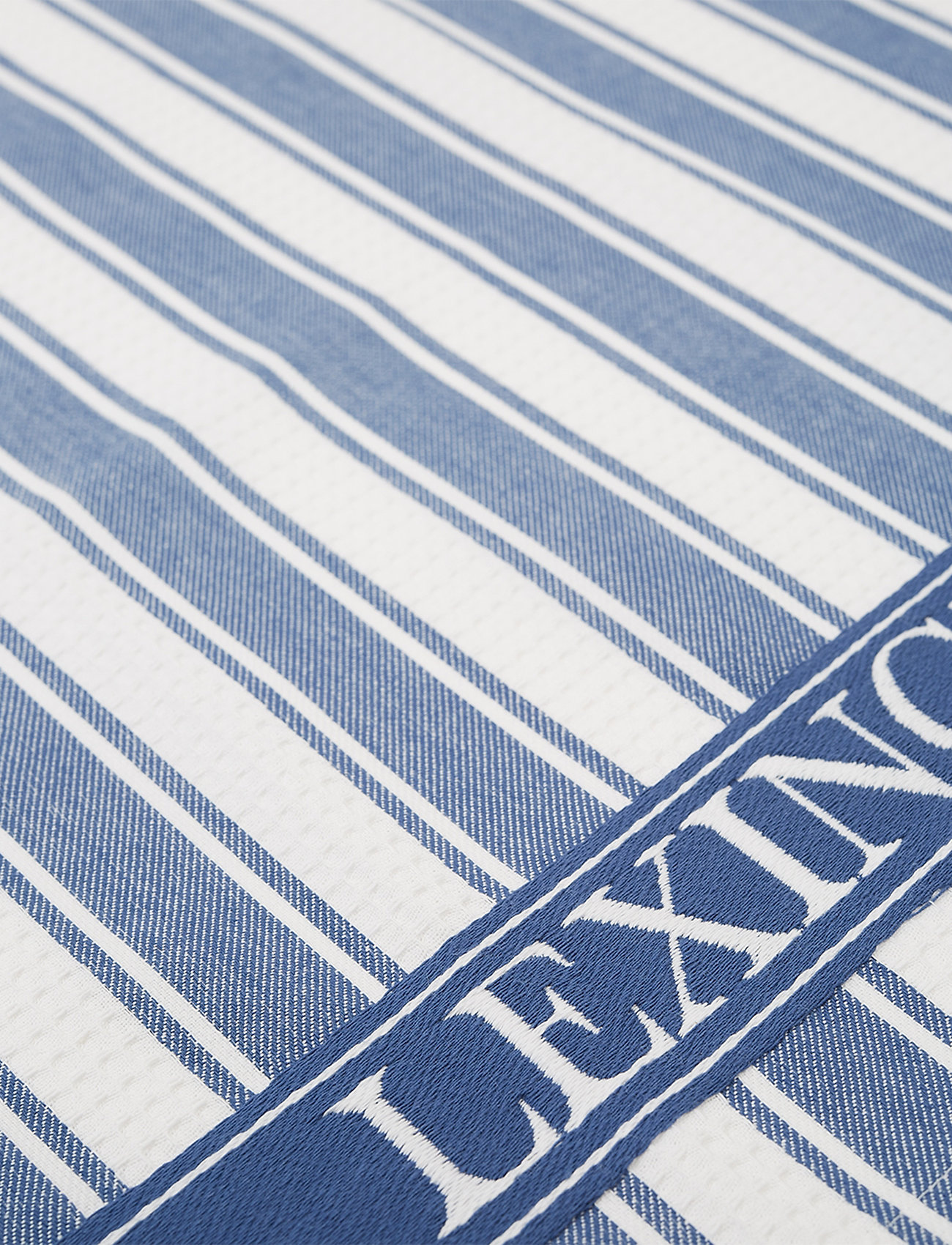 Lexington Home - Icons Cotton Twill Waffle Striped Kitchen Towel - keukenhanddoeken - blue/white - 1