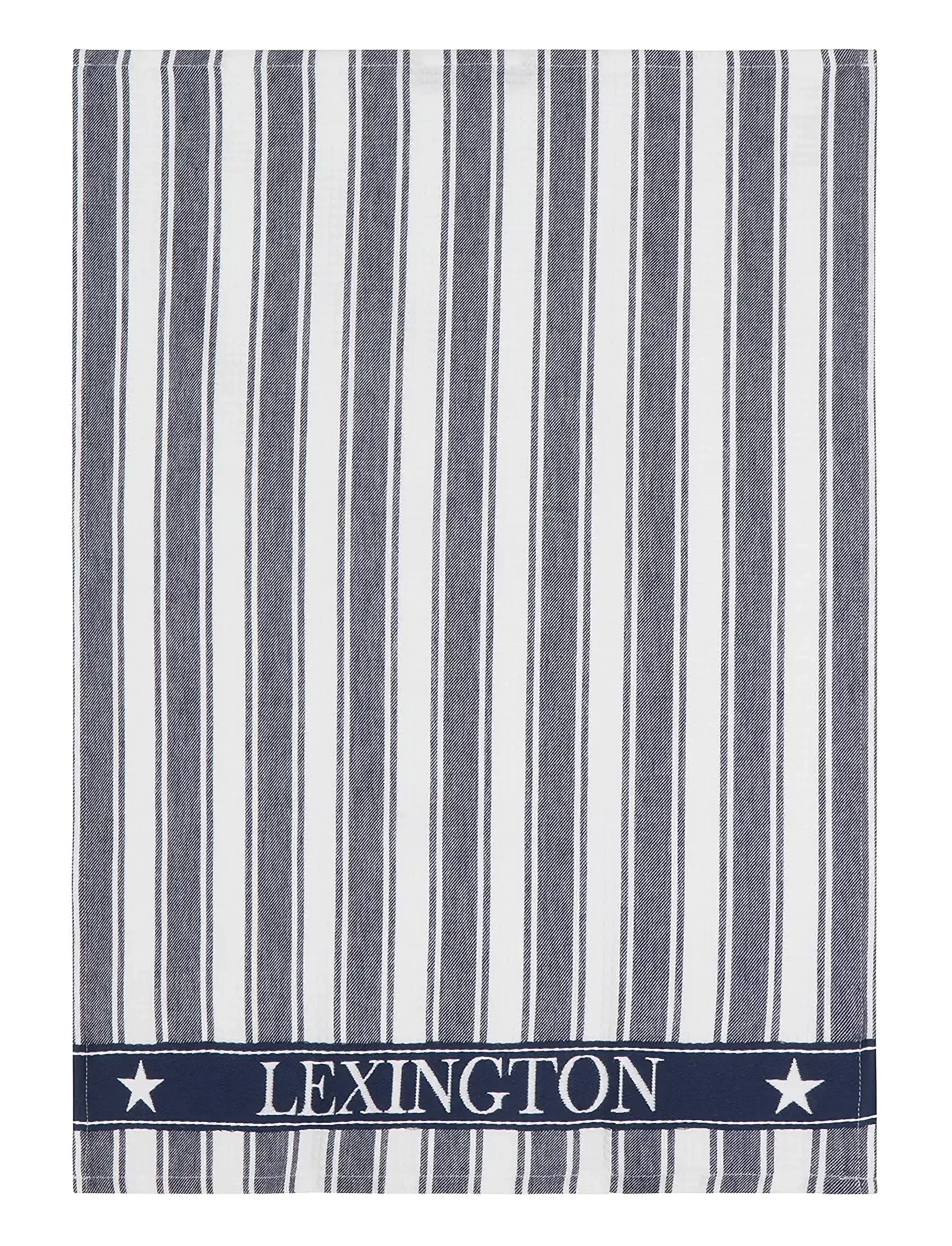 Lexington Home Icons Bomuldstwill-Køkkenhåndklæde Med Vaffelmønster Og Striber, 50X70, Kitchen Textiles, Marineblau - Towels, Homeware
