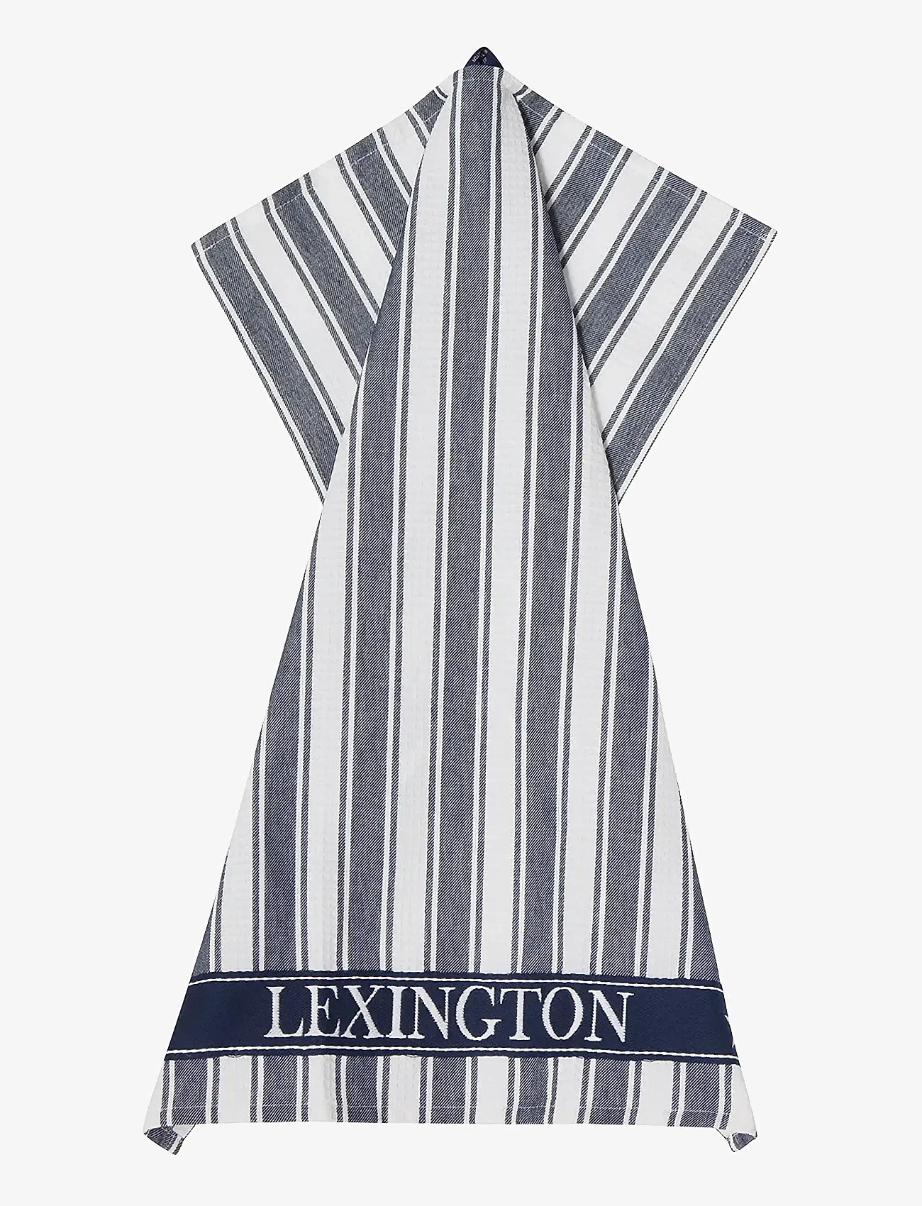 Lexington Home - Icons Cotton Twill Waffle Striped Kitchen Towel - kökshanddukar - dress blue/white - 1