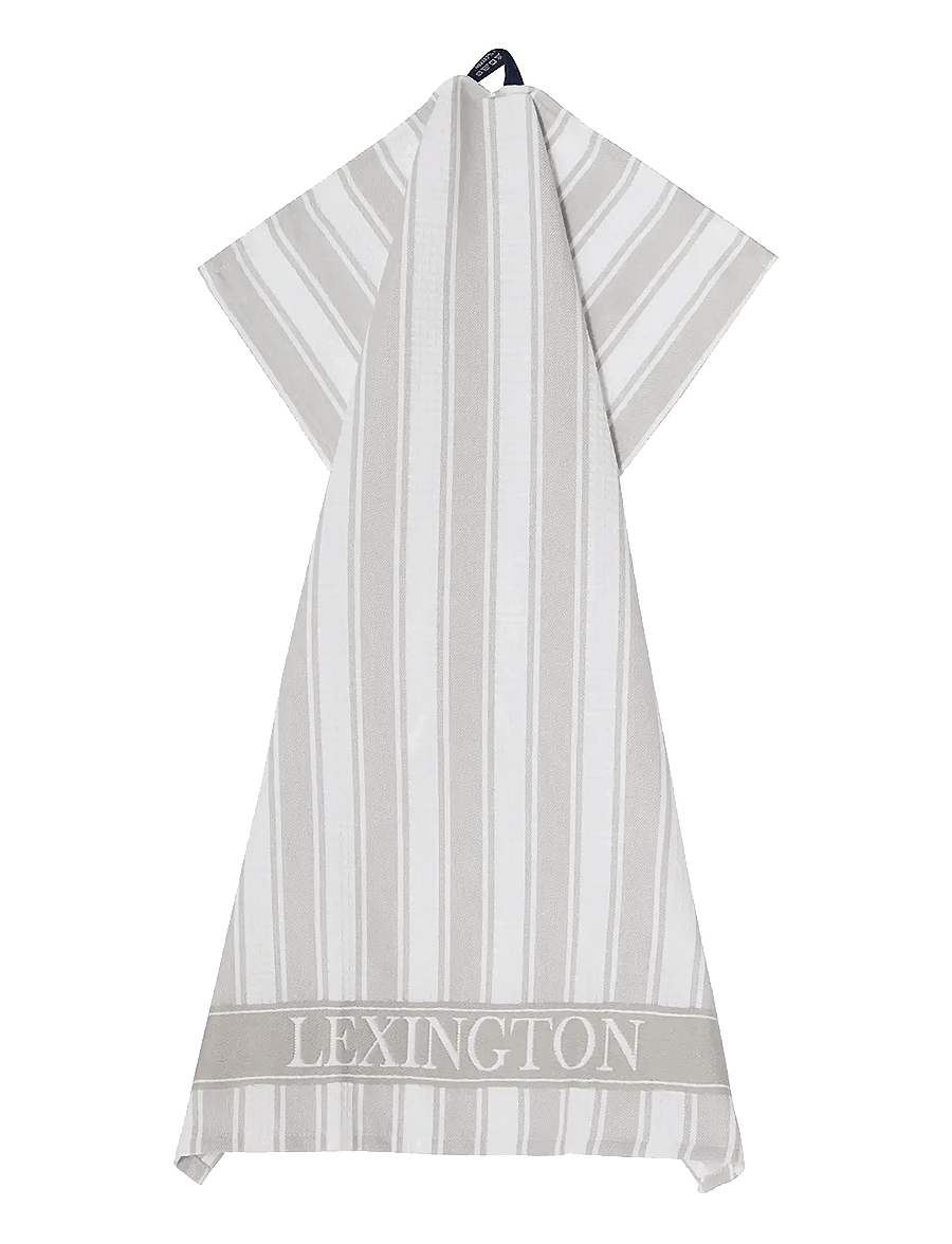 Lexington Home - Icons Cotton Twill Waffle Striped Kitchen Towel - küchenhandtücher - gray/white - 1