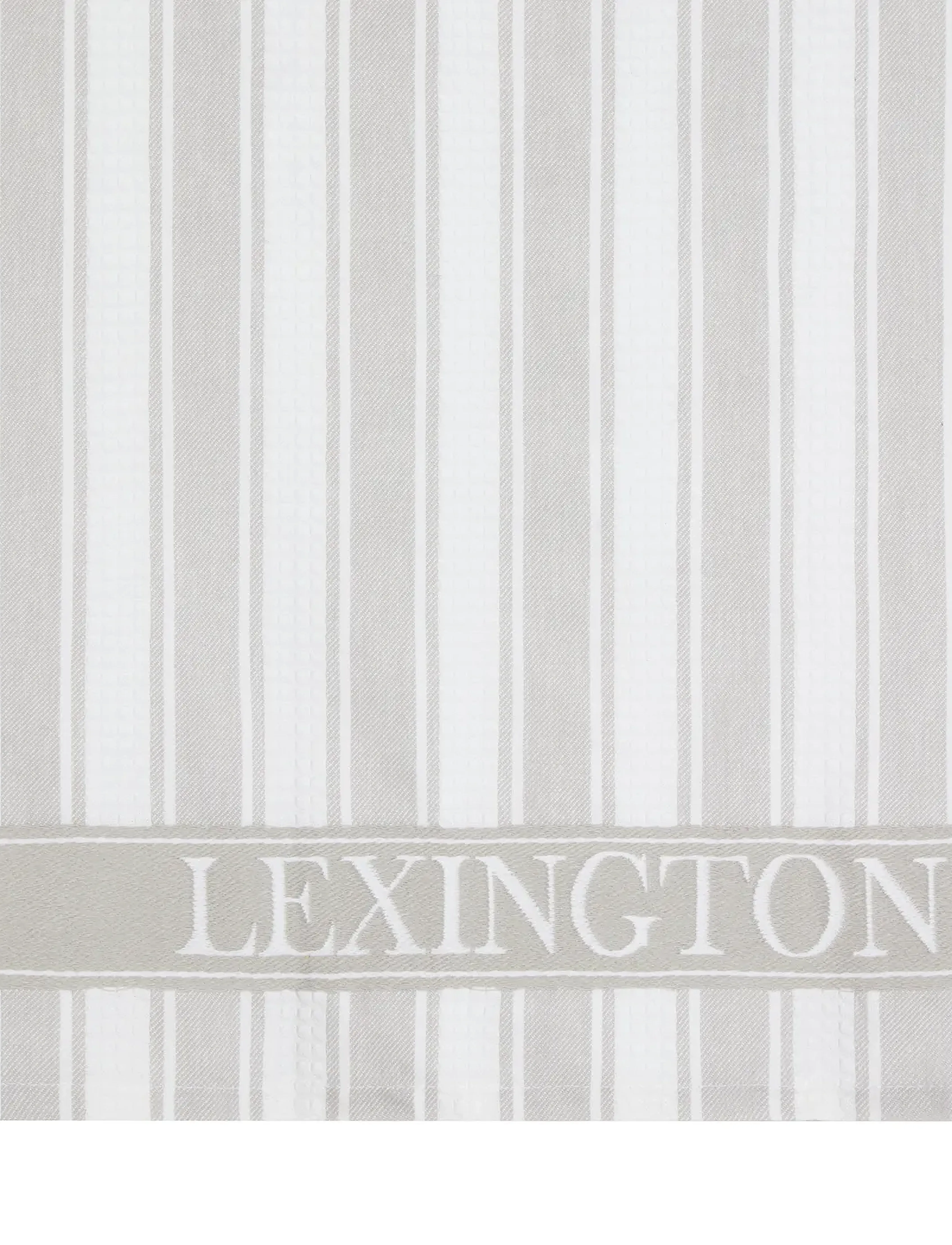 Lexington Home - Icons Cotton Twill Waffle Striped Kitchen Towel - torchons - gray/white - 2