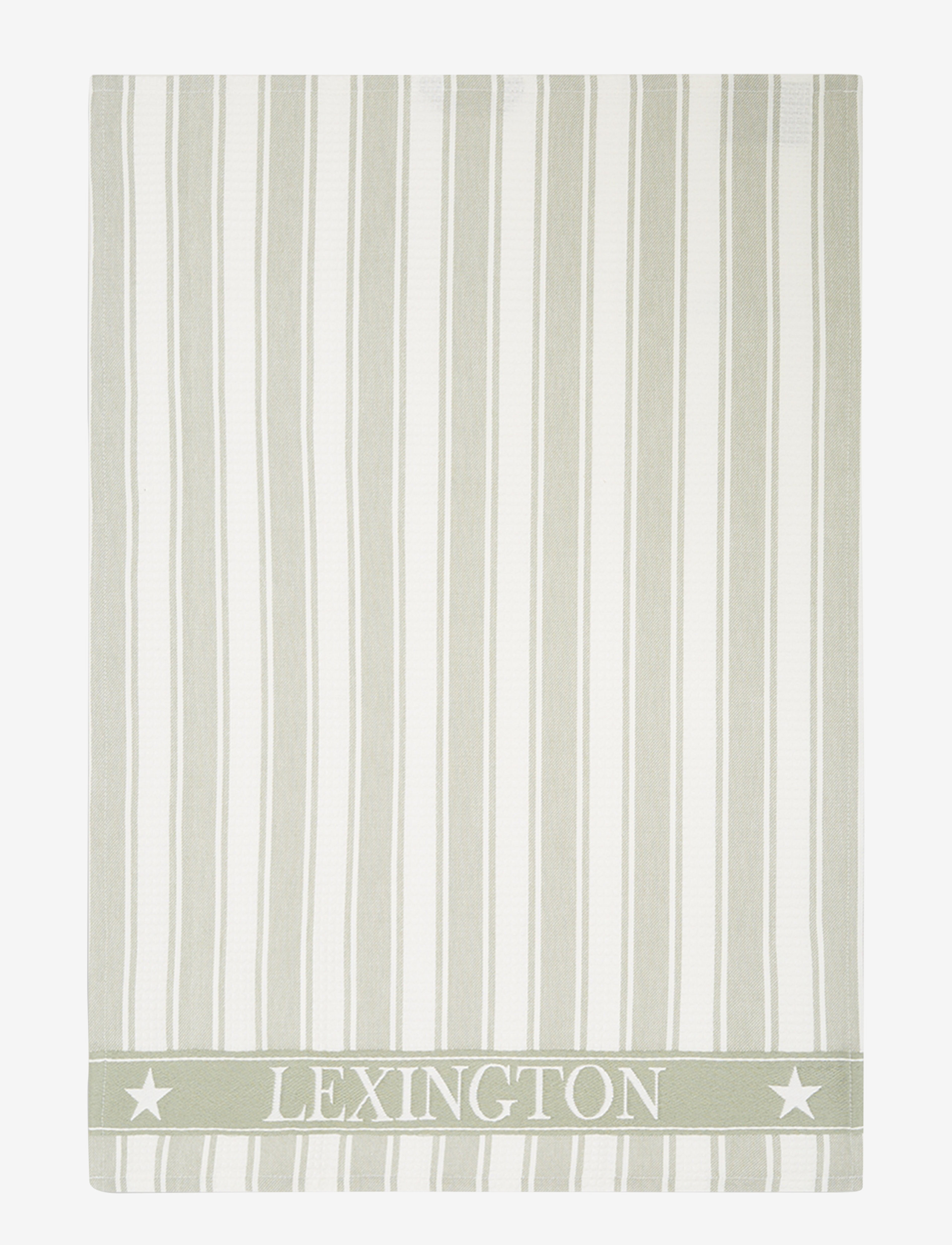 Lexington Home Icons Bomuldstwill-Køkkenhåndklæde Med Vaffelmønster Og Striber, 50X70 cm, Kitchen Textiles, Grün - Towels, Homeware