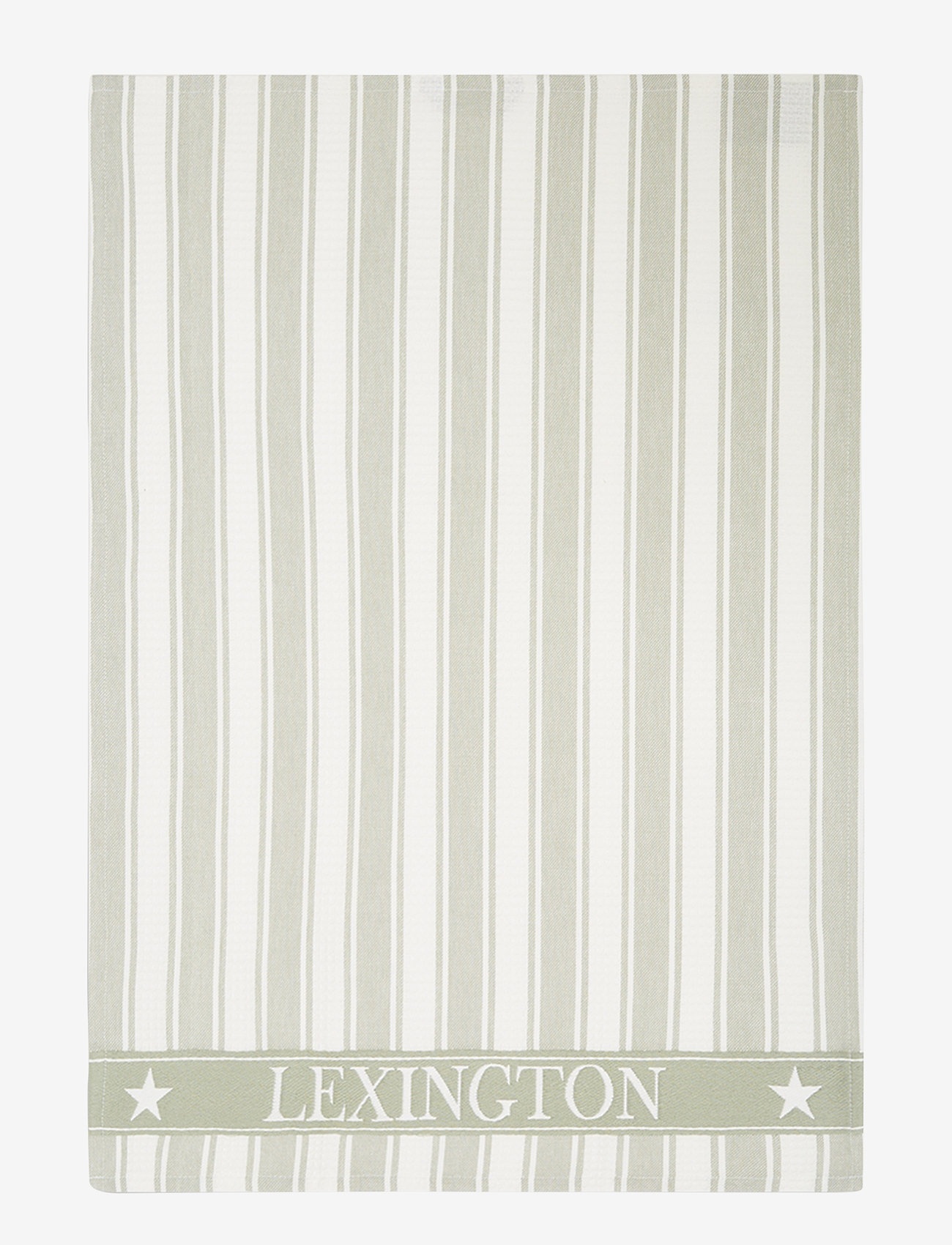 Lexington Home - Icons Cotton Twill Waffle Striped Kitchen Towel - tea towels - sage green/white - 0