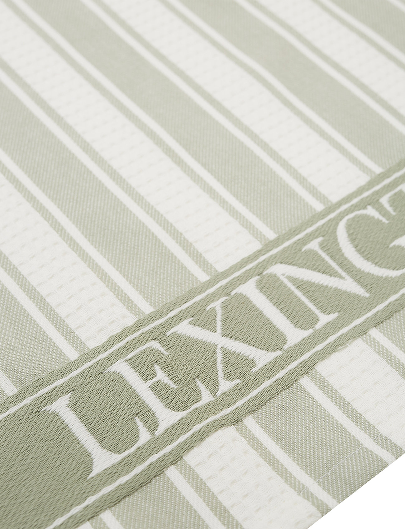 Lexington Home - Icons Cotton Twill Waffle Randig kökshandduk - köp efter pris - sage green/white - 1