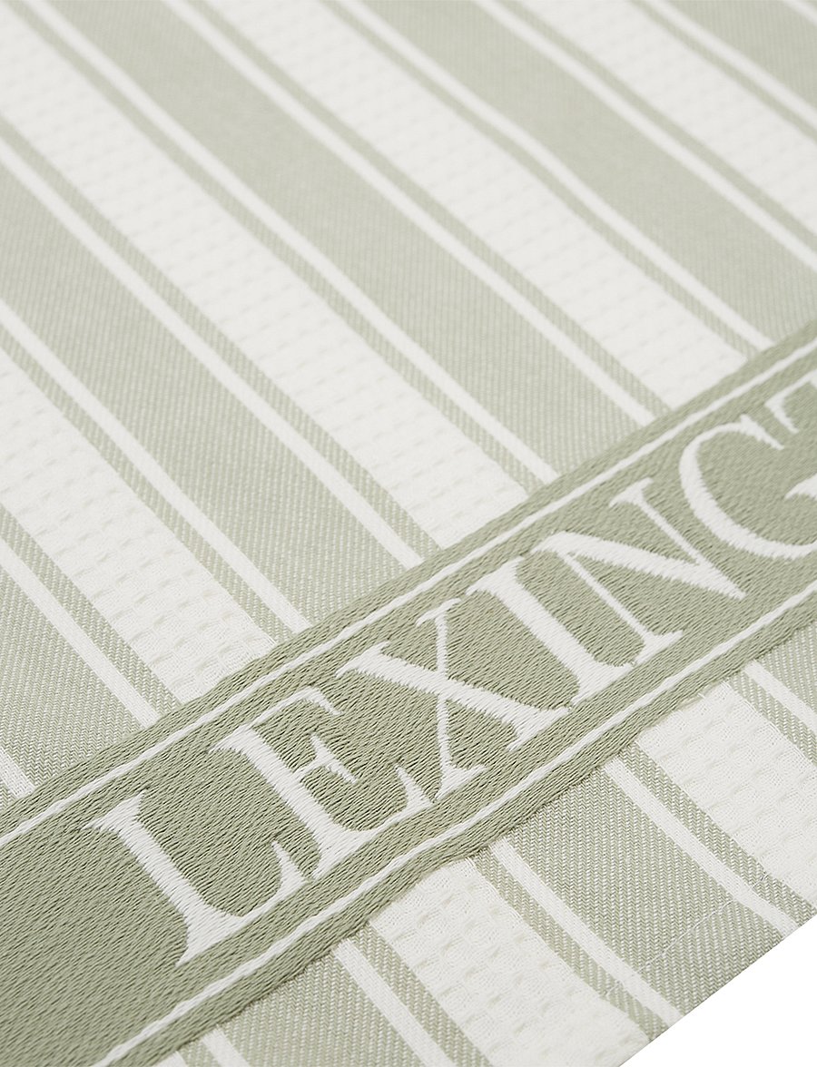 Lexington Home - Icons Cotton Twill Waffle Striped Kitchen Towel - köögirätikud - sage green/white - 1