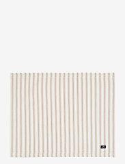 Icons Cotton Herringbone Striped Placemat - BEIGE/WHITE