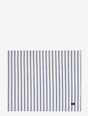 Icons Cotton Herringbone Striped Placemat - BLUE/WHITE