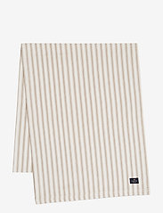 Icons Cotton Herringbone Striped Runner - BEIGE/WHITE