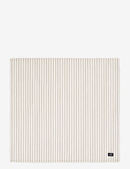Icons Cotton Herringbone Striped Napkin - BEIGE/WHITE