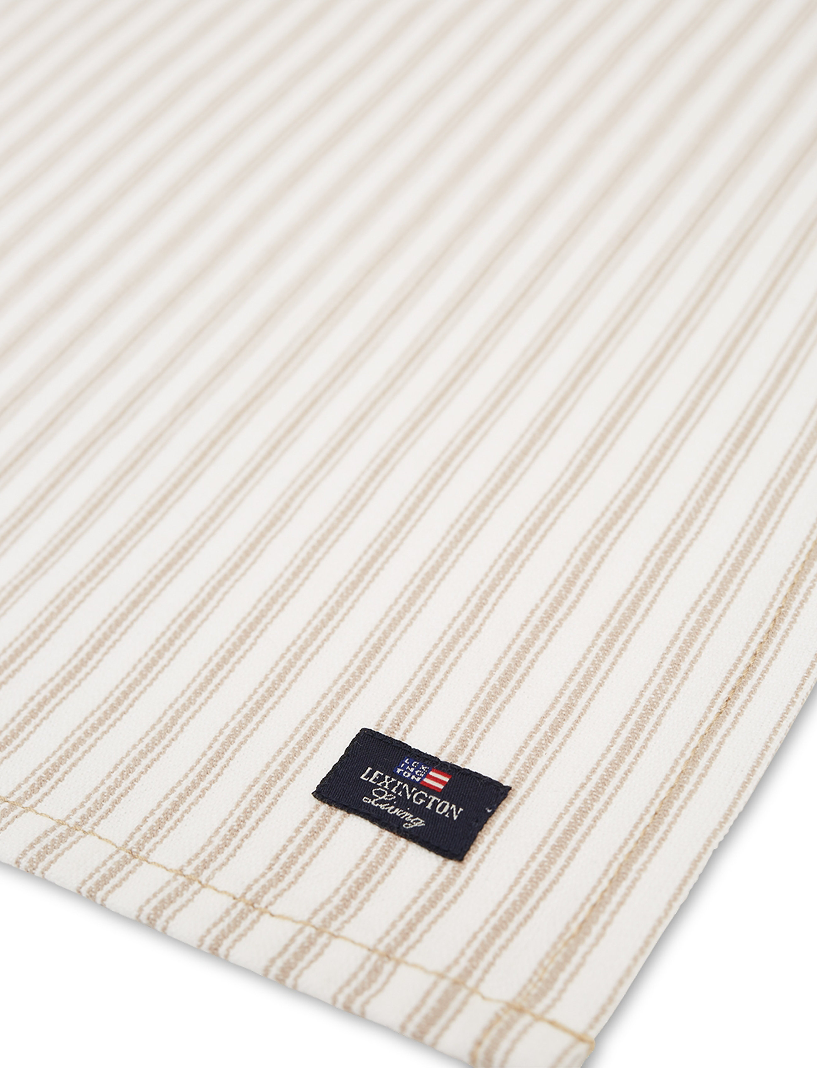 Lexington Home - Icons Cotton Herringbone Striped Napkin - beige/white - 2