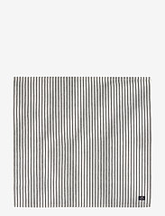Icons Cotton Herringbone Striped Napkin - BLACK/WHITE