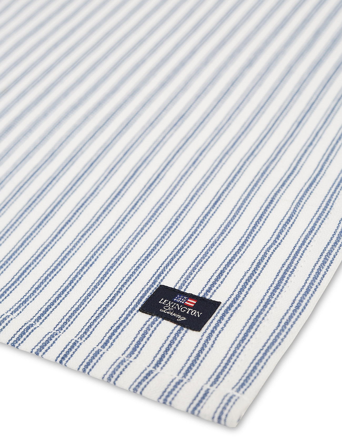 Lexington Home - Icons Cotton Herringbone Striped Napkin - tygservetter - blue/white - 1
