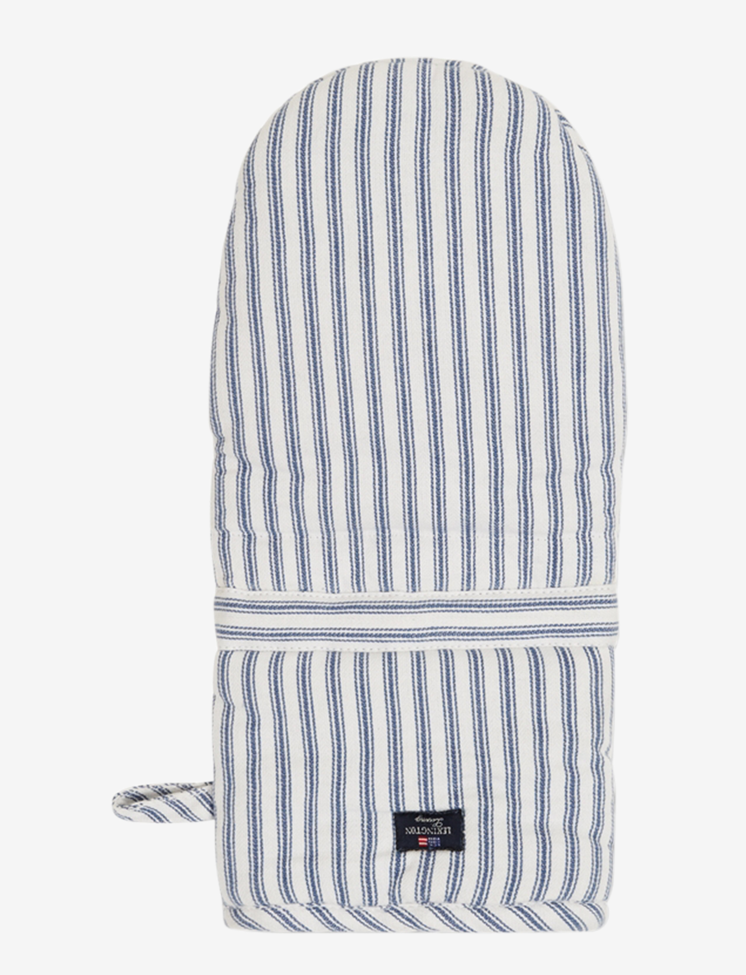 Lexington Home Icons Cotton Herringbone Striped Mitten - Kitchen textiles - BLUE/WHITE / blue