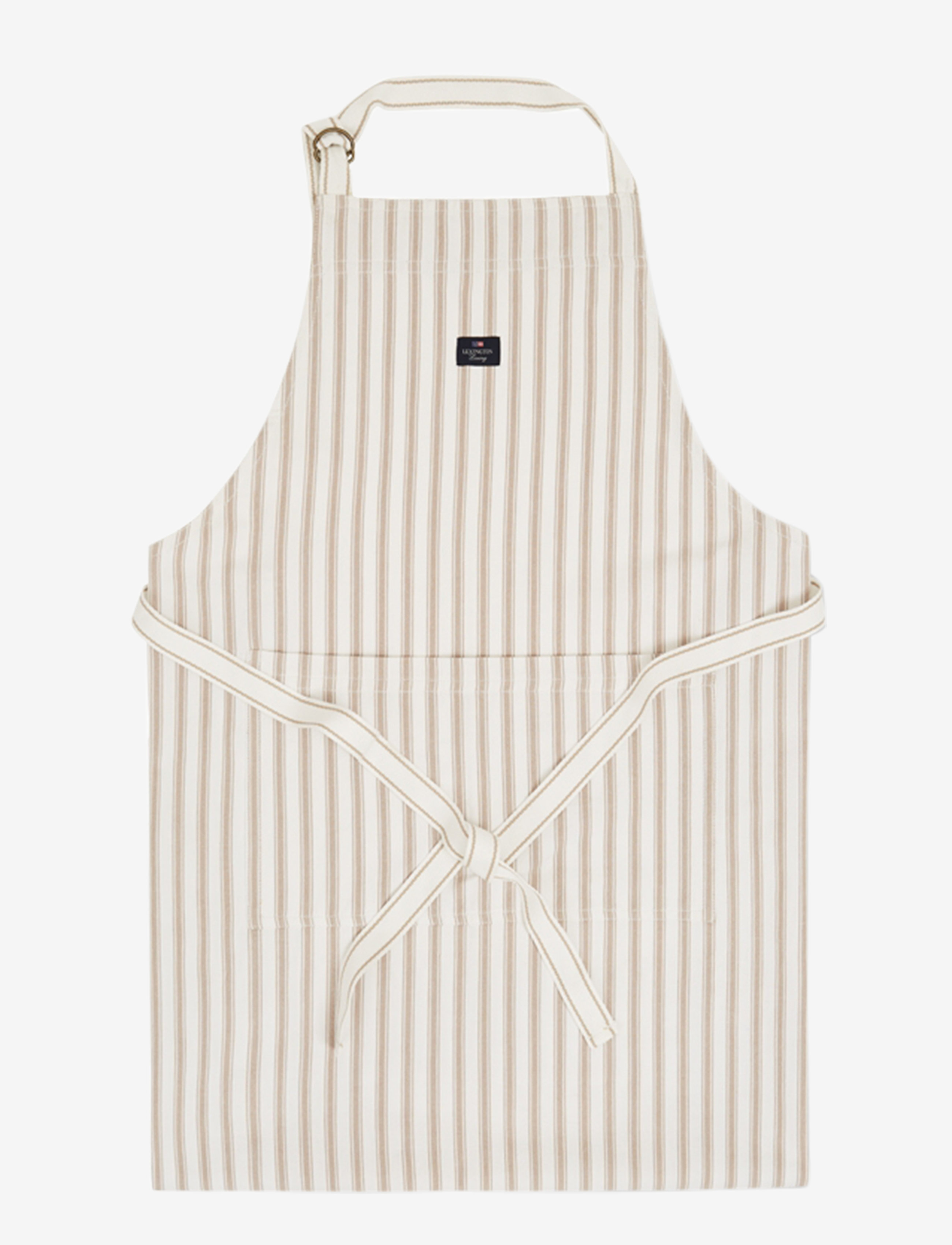 Lexington Home Icons Cotton Herringbone Striped Apron - Kitchen textiles - BEIGE/WHITE / beige