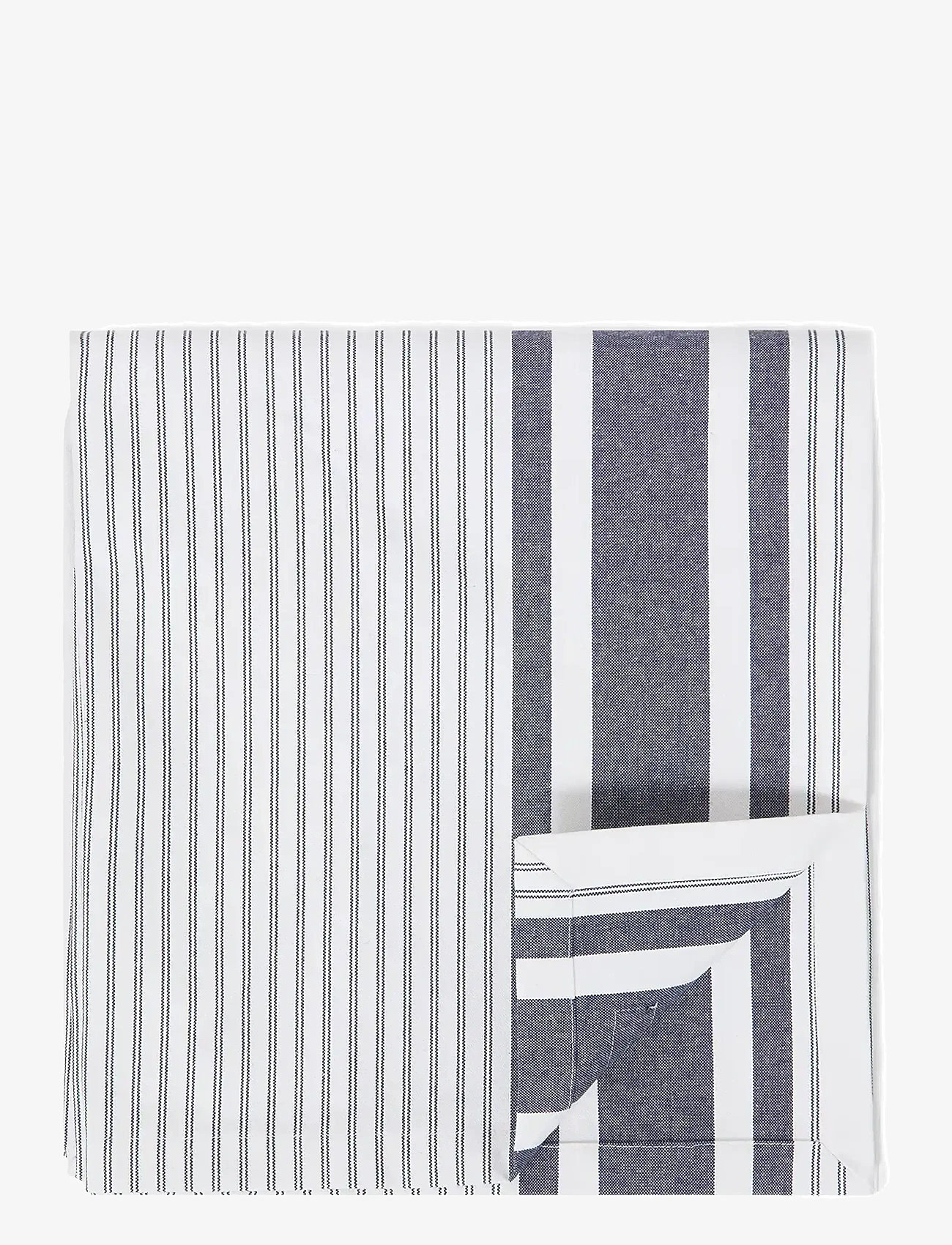 Lexington Home - Icons Striped Org Cotton Oxford Tablecloth - dukar & löpare - dress blue/white - 0