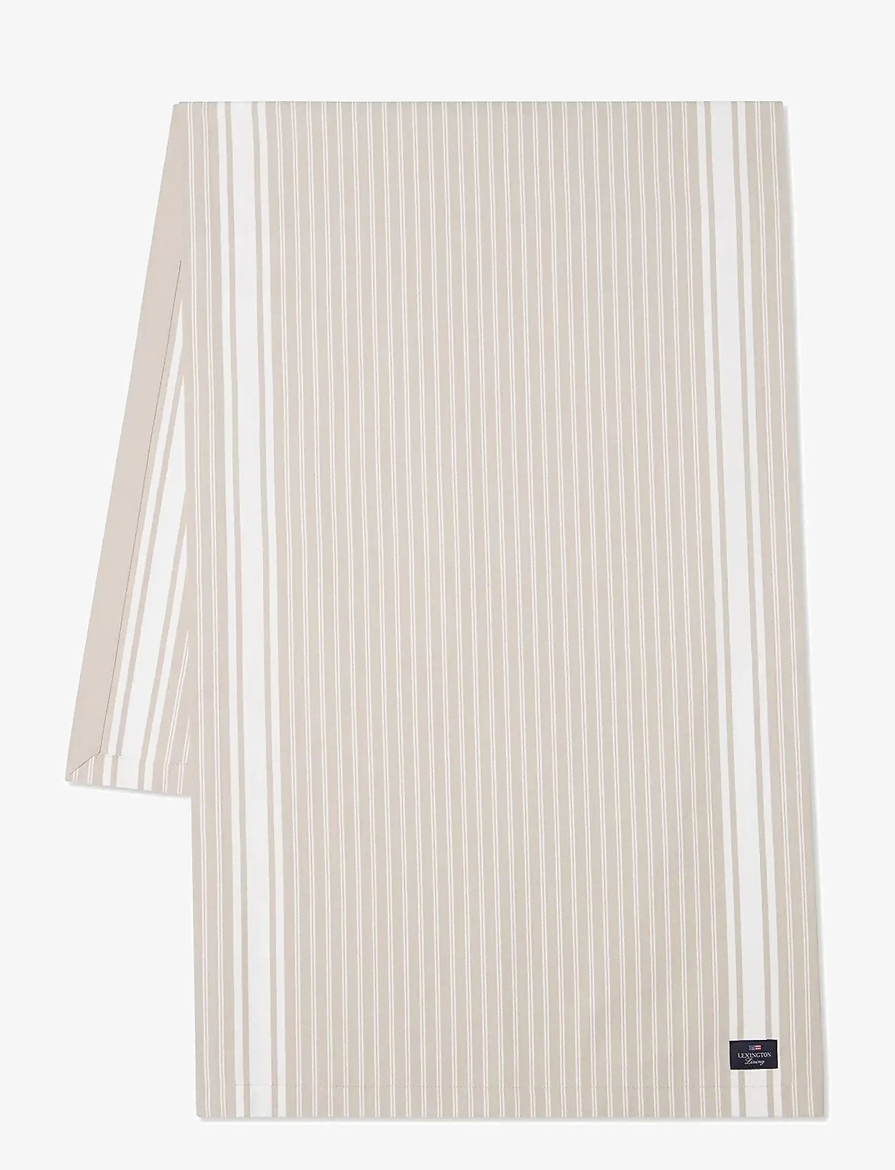 Lexington Home - Icons Striped Org Cotton Oxford Runner - dukar & löpare - beige/white - 0