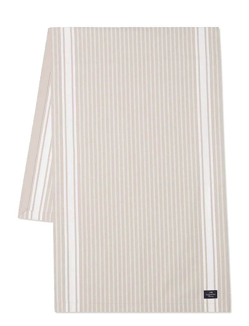 Lexington Home - Icons Striped Org Cotton Oxford Runner - dukar & löpare - beige/white - 0
