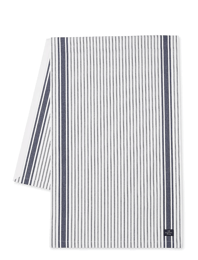 Lexington Home - Icons Striped Org Cotton Oxford Runner - dukar & löpare - dress blue/white - 0