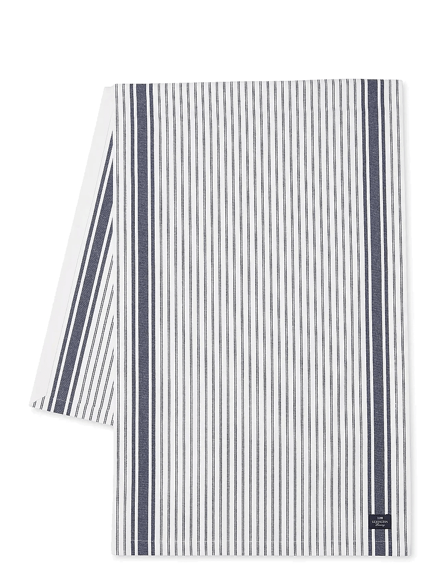 Lexington Home - Icons Striped Org Cotton Oxford Runner - dukar & löpare - dress blue/white - 0