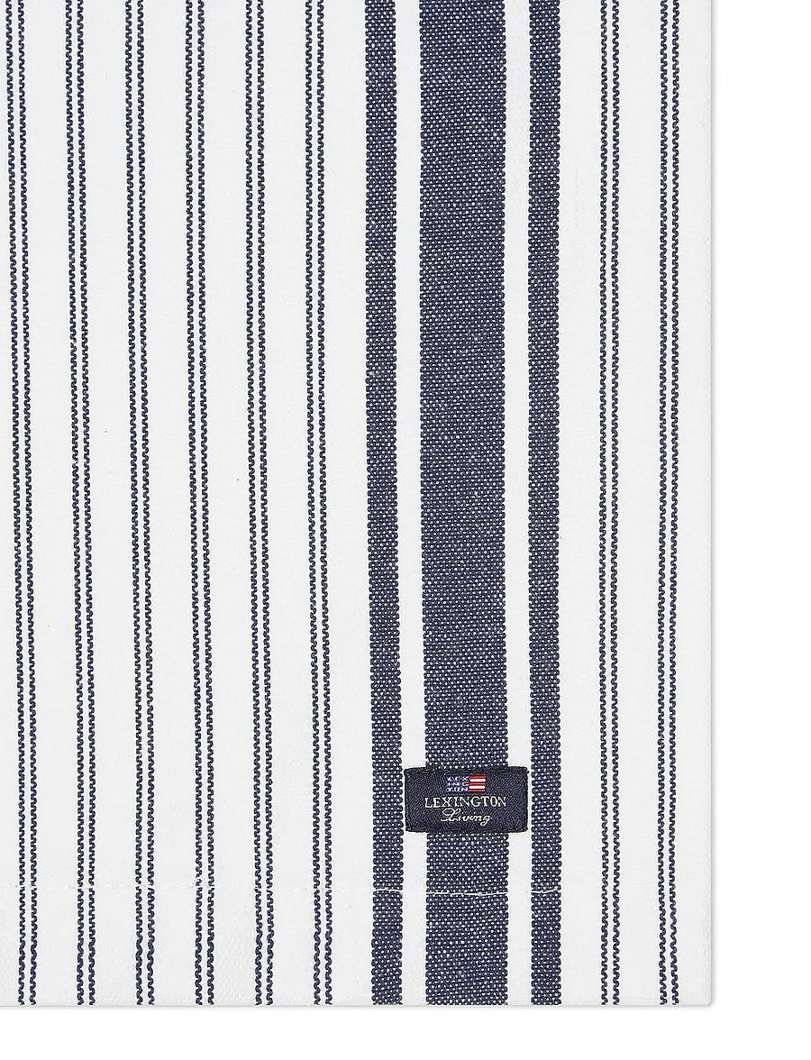 Lexington Home - Icons Striped Org Cotton Oxford Placemat - placemats - dress blue/white - 1