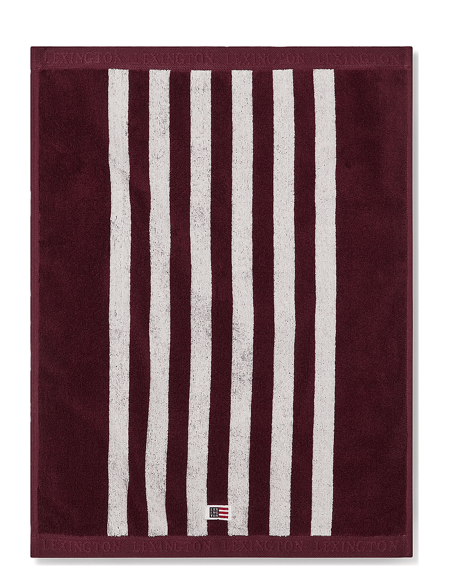 Lexington Home - Striped Terry Towel Fig/Snow White - handtücher & badetücher - fig/snow white - 1
