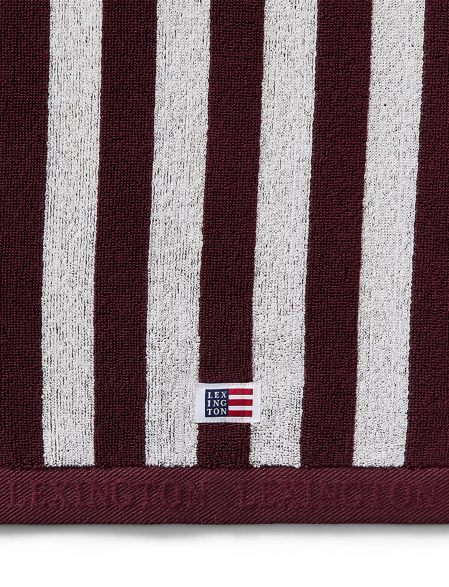 Lexington Home - Striped Terry Towel Fig/Snow White - handtücher & badetücher - fig/snow white - 2