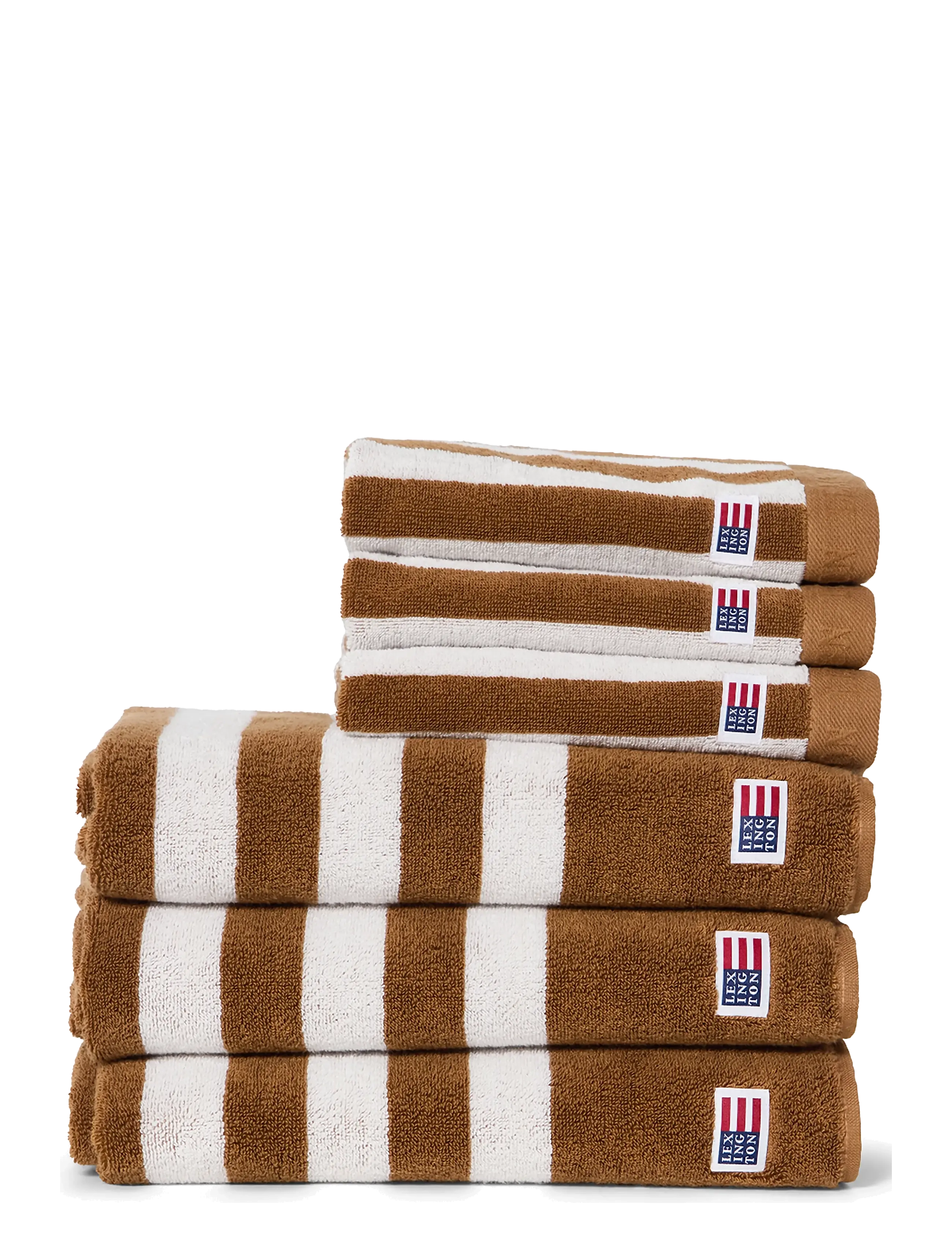 Lexington Home Striped Terry Towel Fudge/Snow White - Lexington Clothing - FUDGE/SNOW WHITE / brown