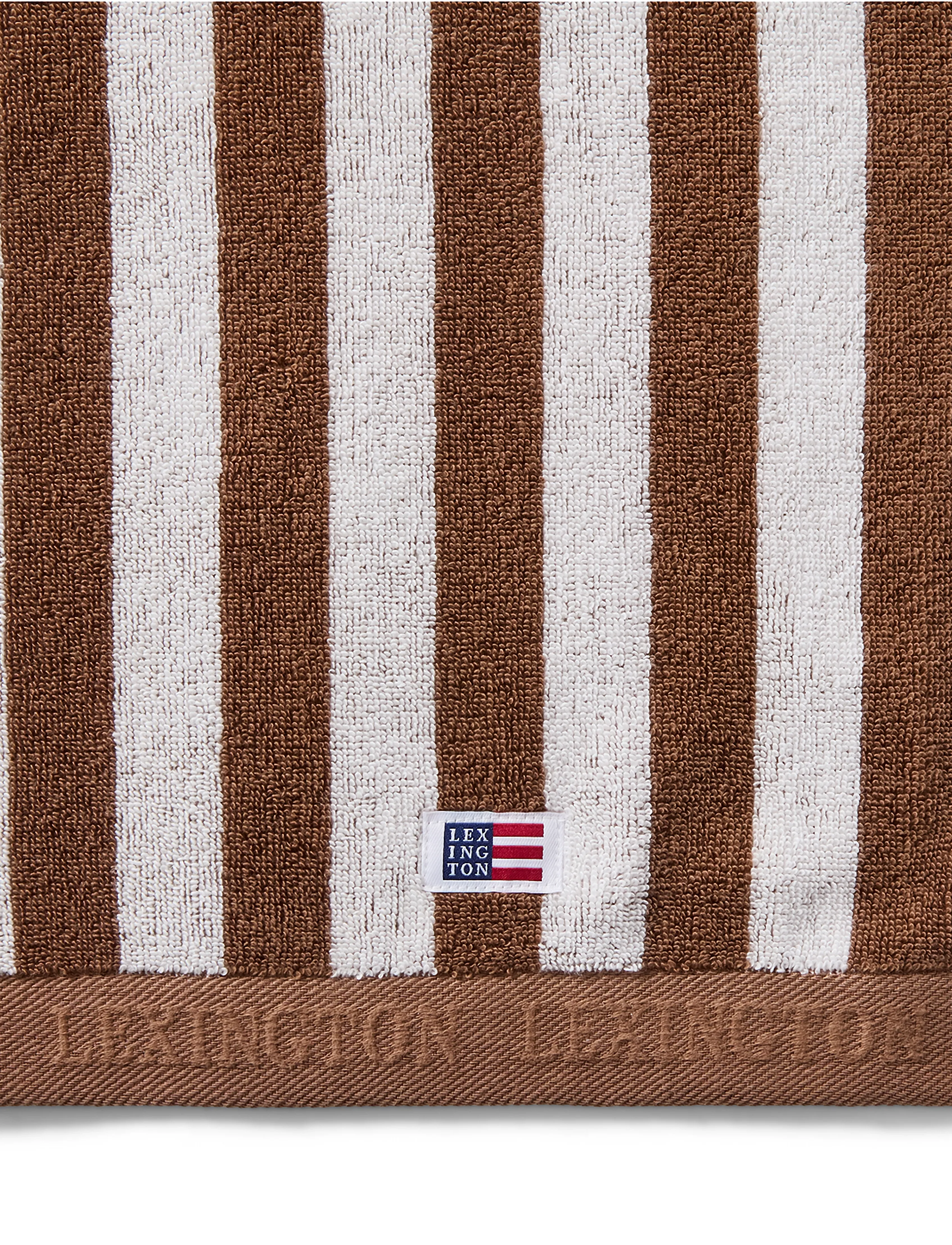 Lexington Home - Striped Terry Towel Fudge/Snow White - handtücher & badetücher - fudge/snow white - 2