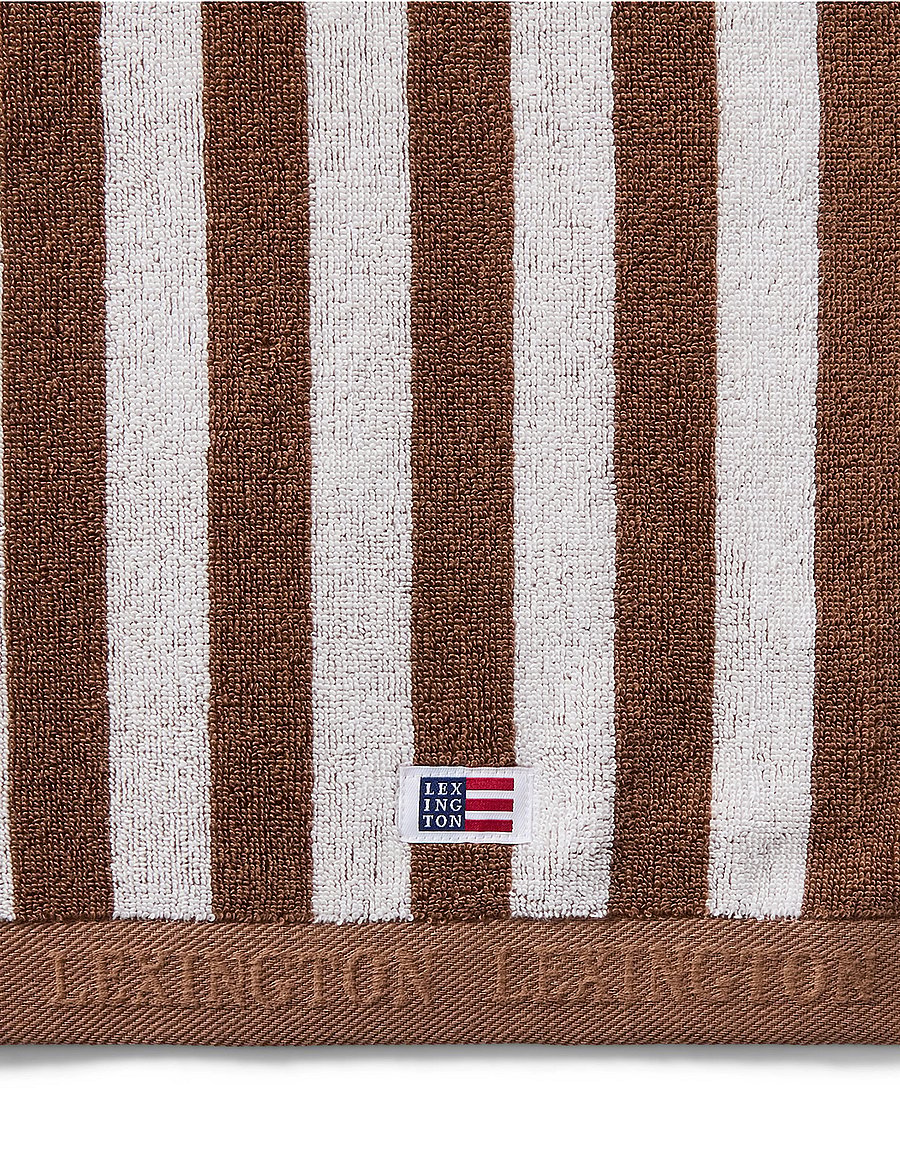 Lexington Home - Striped Terry Towel Fudge/Snow White - handtücher & badetücher - fudge/snow white - 2