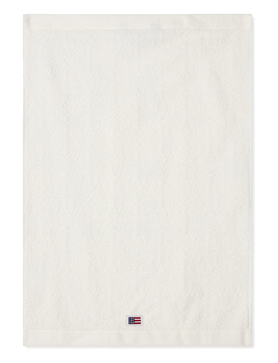 Lexington Home - Velour Jacquard Ornament Towel Snow White - badetücher - snow white - 1