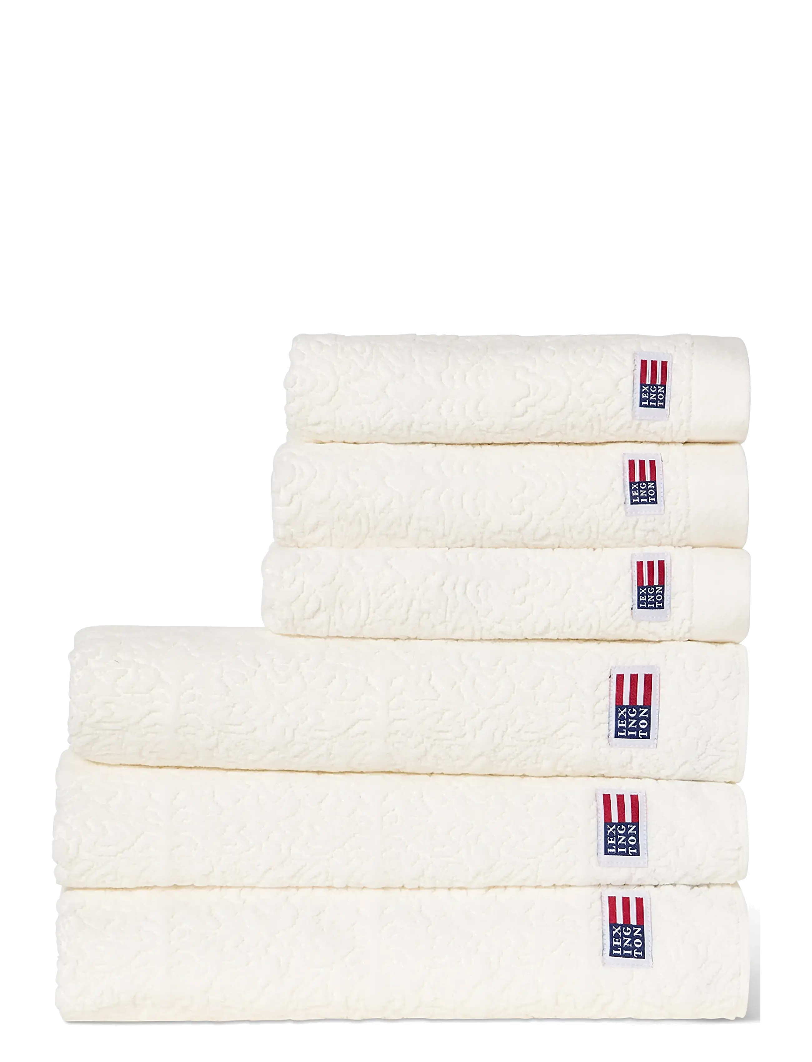Lexington Home - Velour Jacquard Ornament Towel Snow White - badlakan - snow white - 2