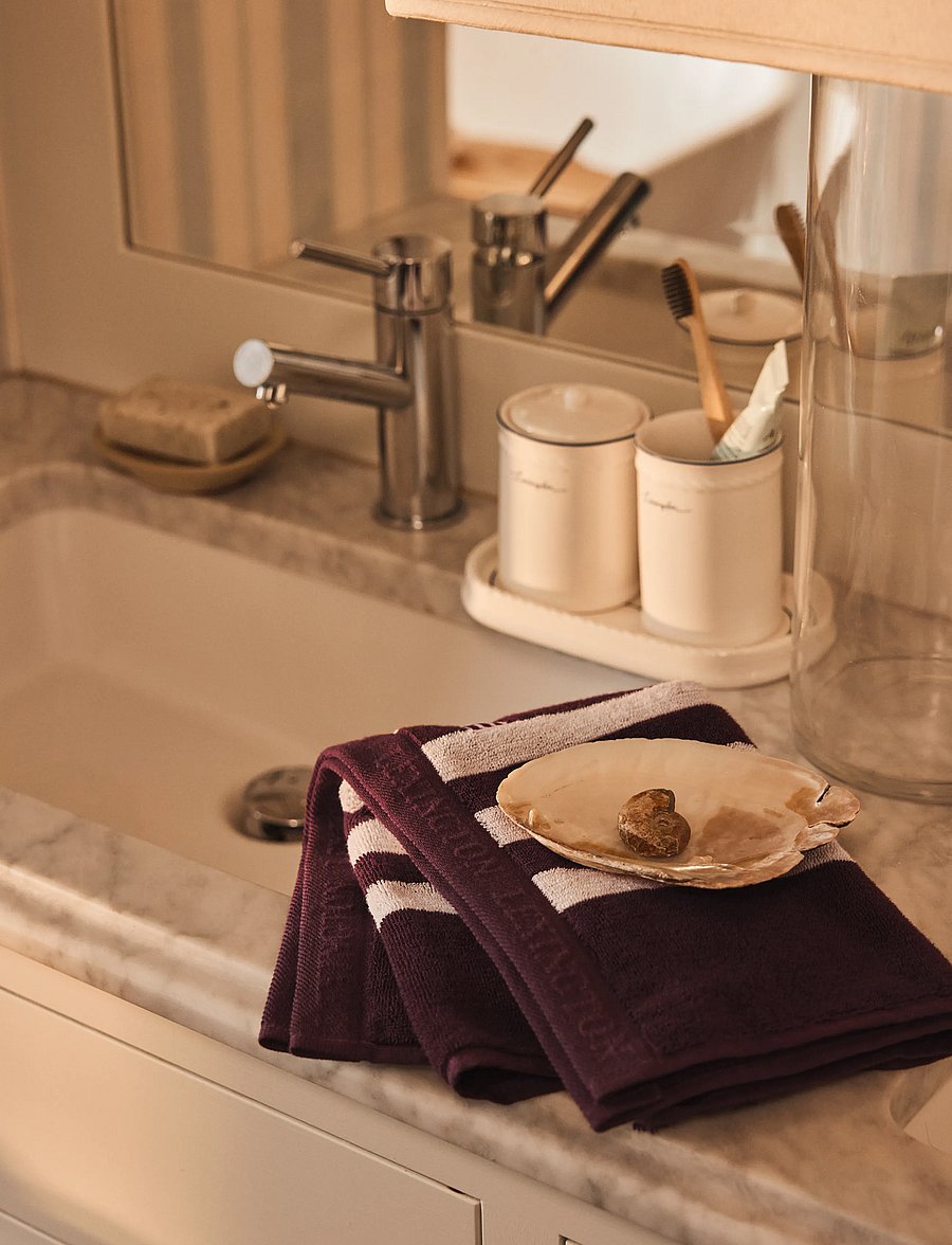 Lexington Home - Velour Jacquard Ornament Towel Snow White - badetücher - snow white - 0
