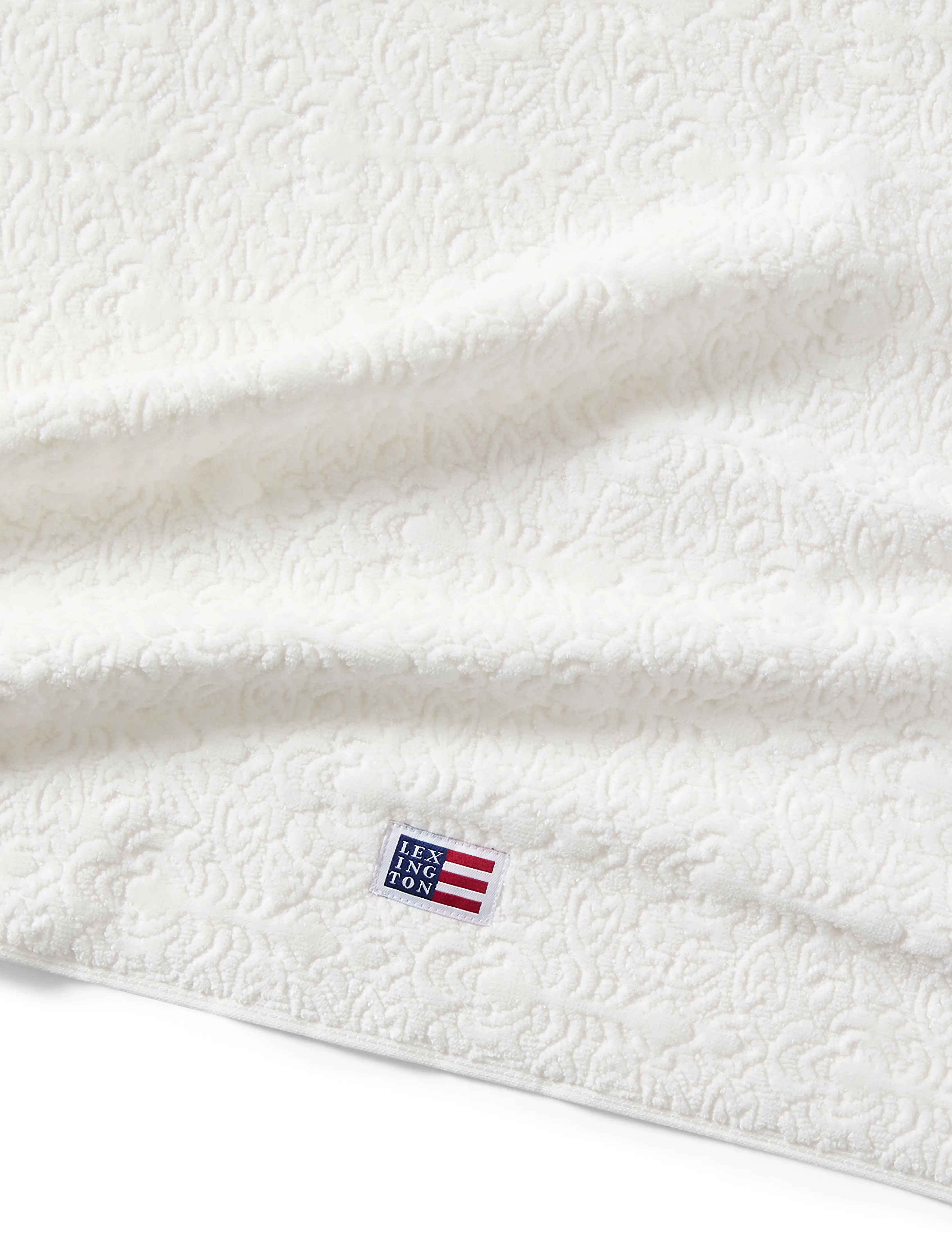 Lexington Home - Velour Jacquard Ornament Towel Snow White - badlakan - snow white - 3