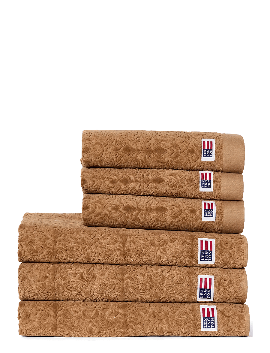 Lexington Home - Velour Jacquard Ornament Towel Fudge - badetücher - fudge - 2