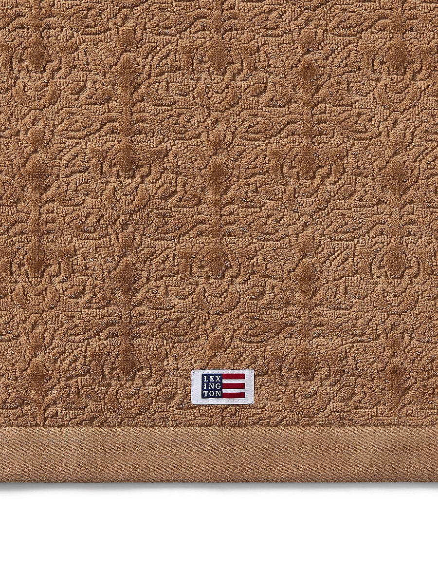 Lexington Home - Velour Jacquard Ornament Towel Fudge - badetücher - fudge - 3