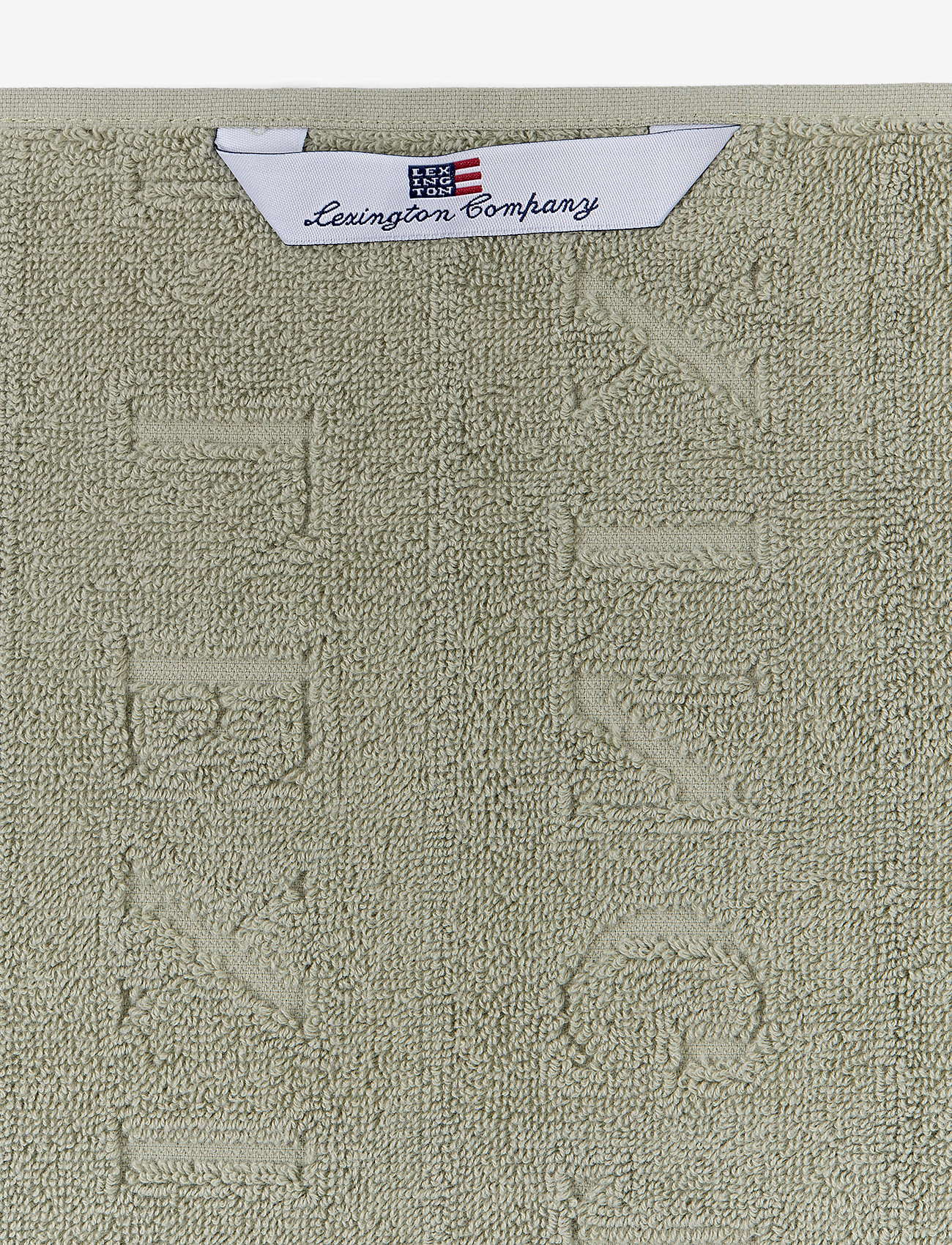 Lexington Home - Velour Jacquard Logo Towel Vintage Green - vintage green - 1