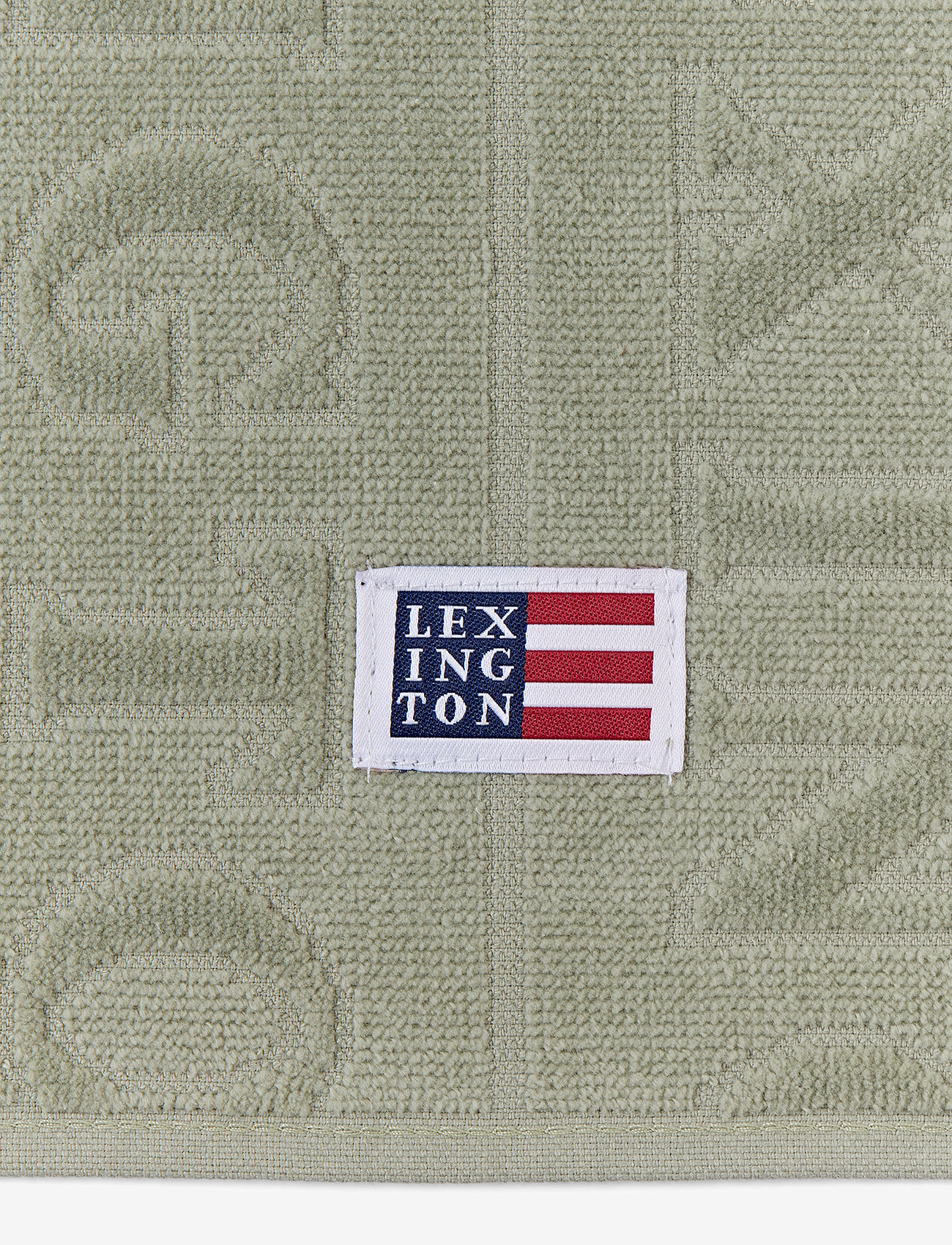 Lexington Home - Velour Jacquard Logo Towel Vintage Green - vintage green - 2
