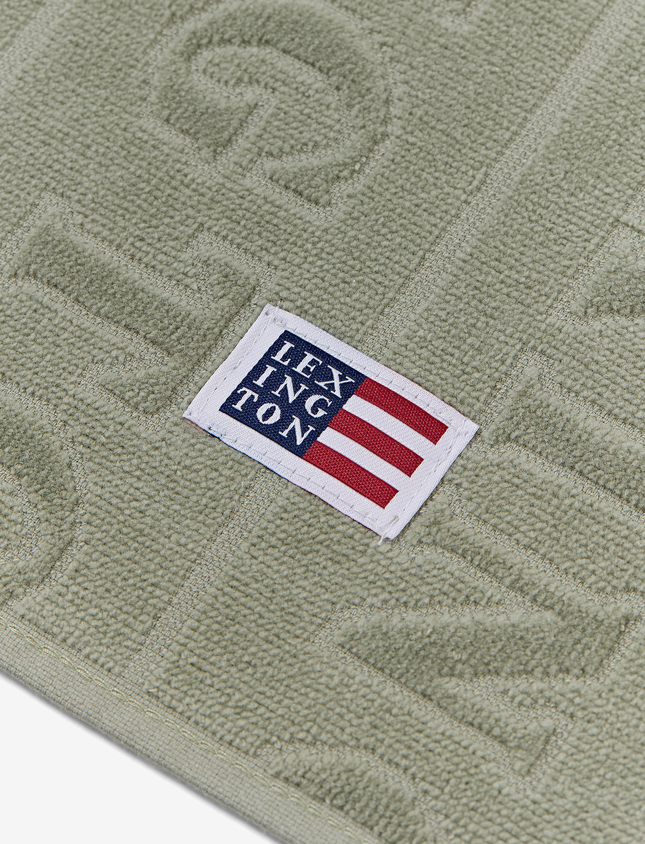 Lexington Home - Velour Jacquard Logo Towel Vintage Green - vintage green - 3