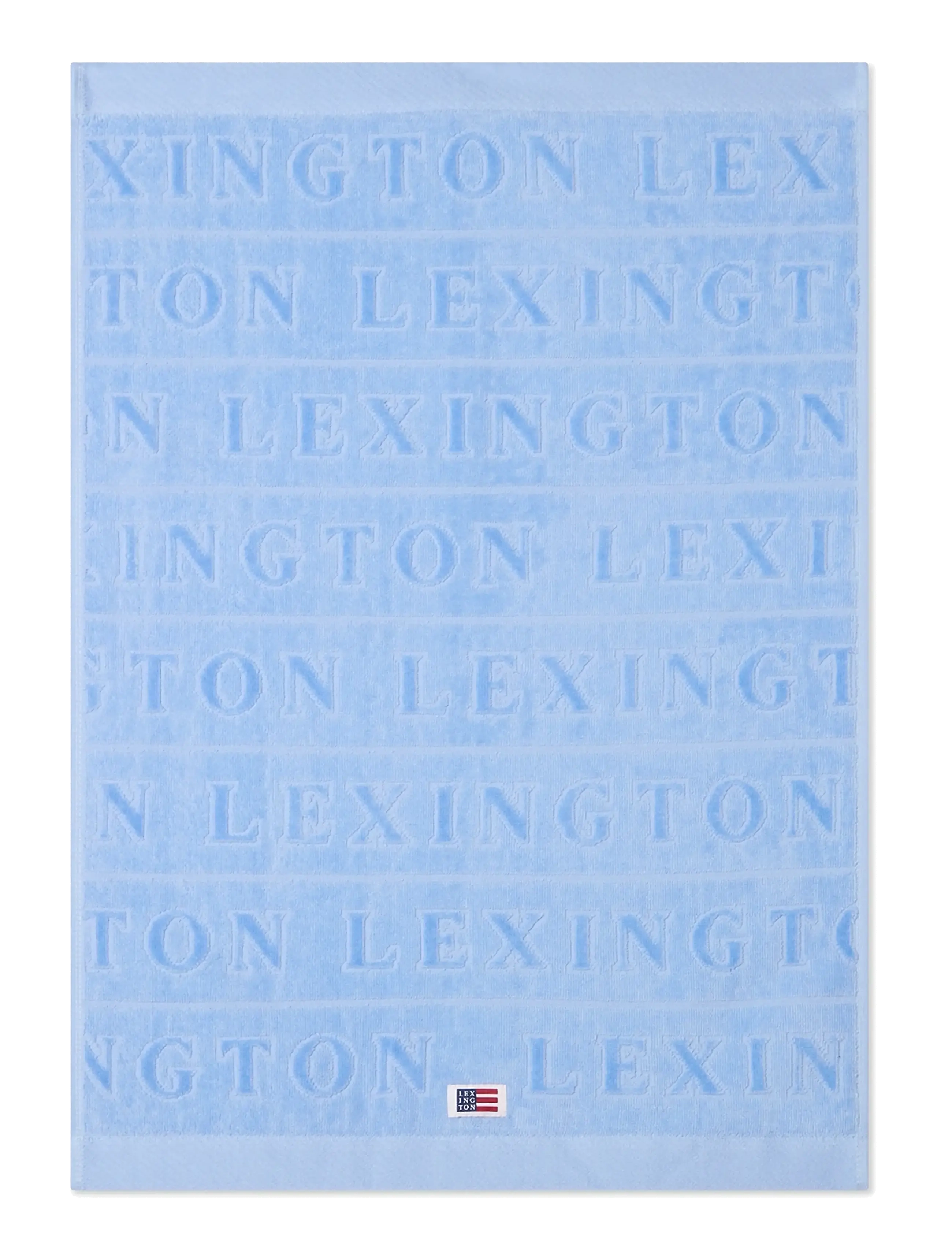 Lexington Home Velour Jacquard Logo Towel Blue Sky - Textilien - BLUE SKY / blue
