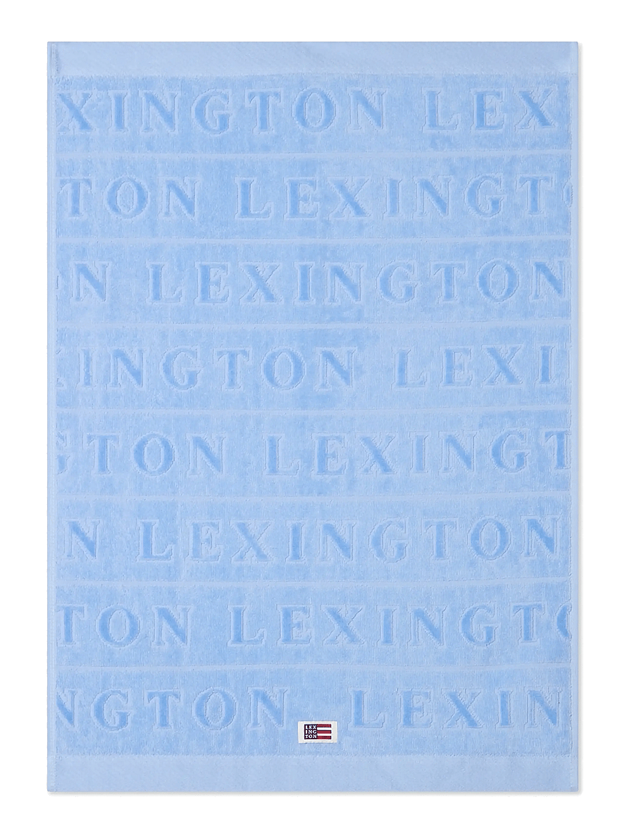 Lexington Home - Velour Jacquard Logo Towel Blue Sky - handtücher & badetücher - blue sky - 1
